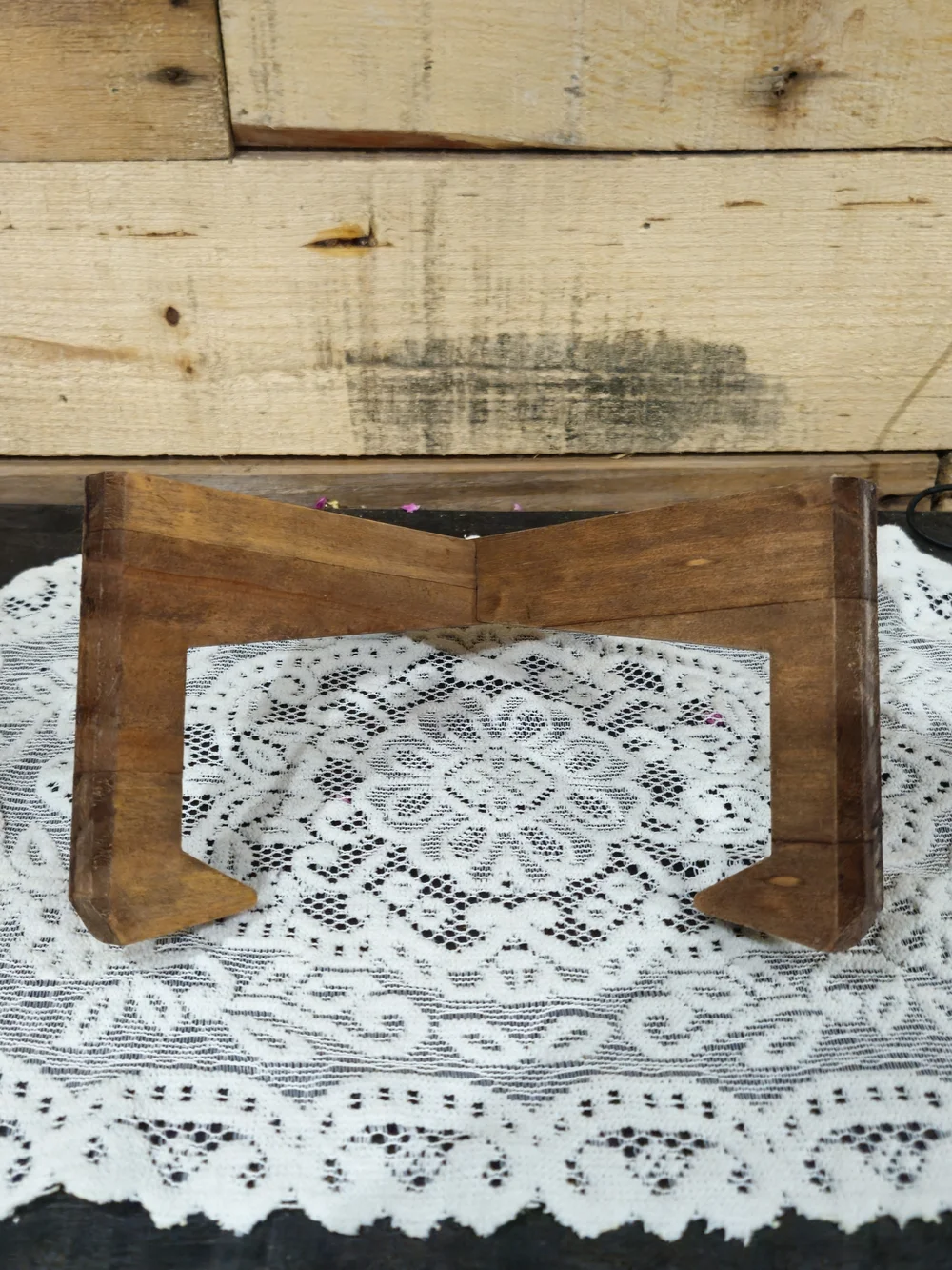 Wooden Folding Display Stand - Brown